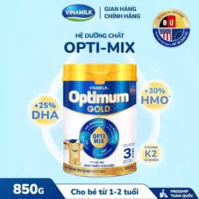 Sữa bột Optimum Gold 3 850g (cho trẻ từ 1 - 2 tuổi)