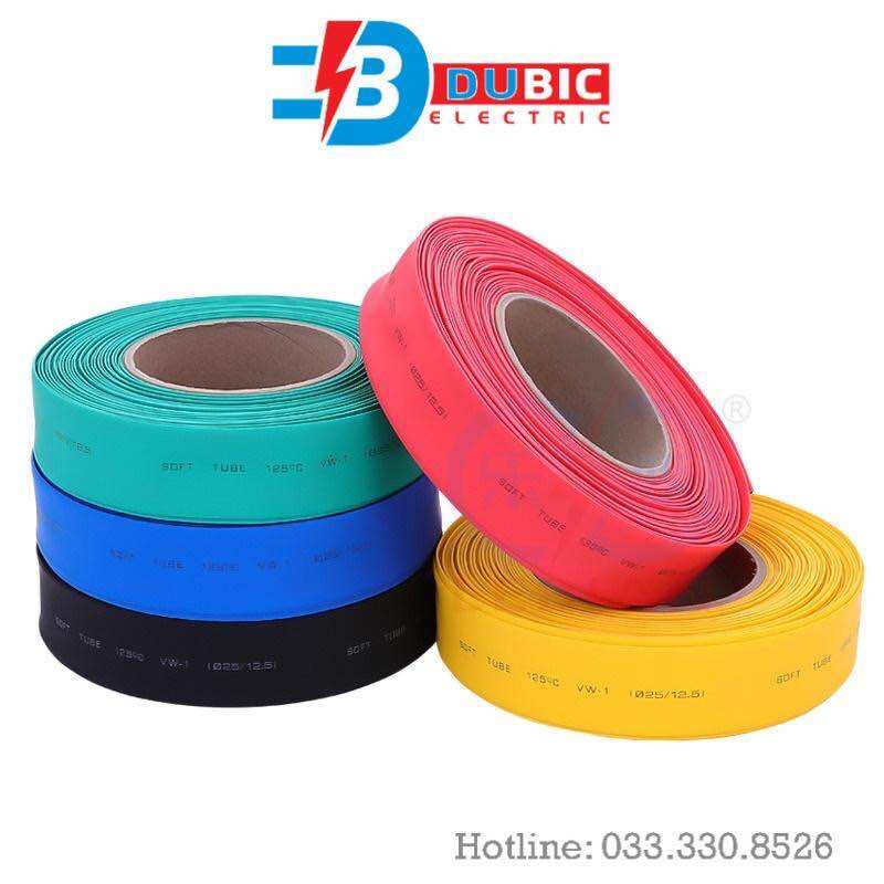 Ống gen co nhiệt màu trắng sữa và trong suốt - xanh - đỏ - vàng - đen