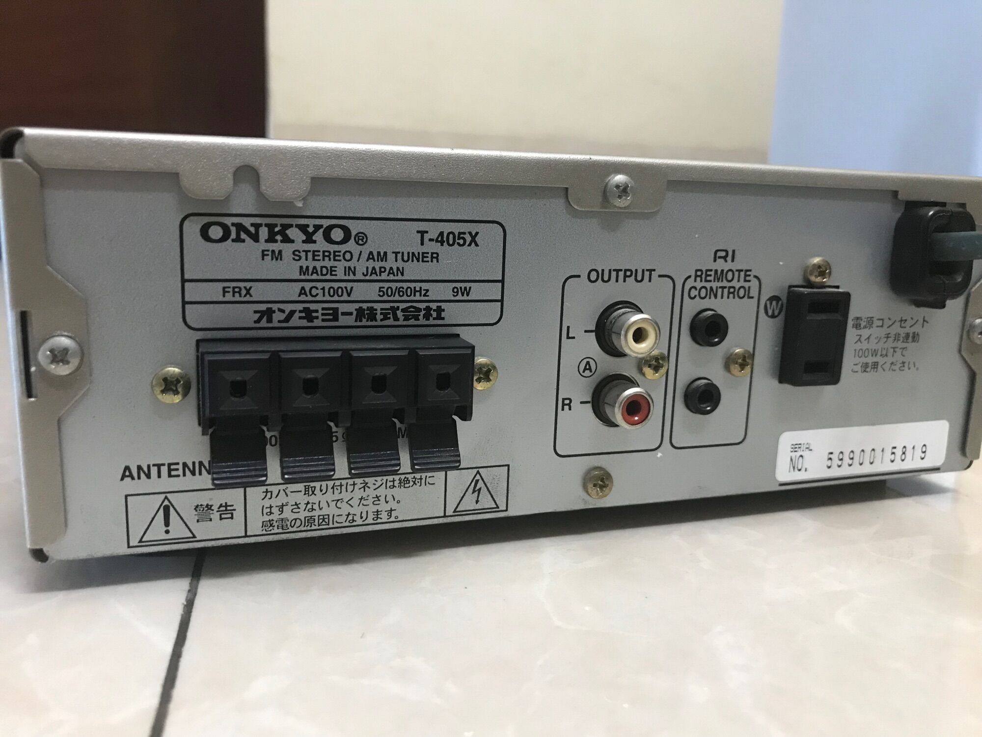 TUNER Onkyo 405 x điện Nhật 100v