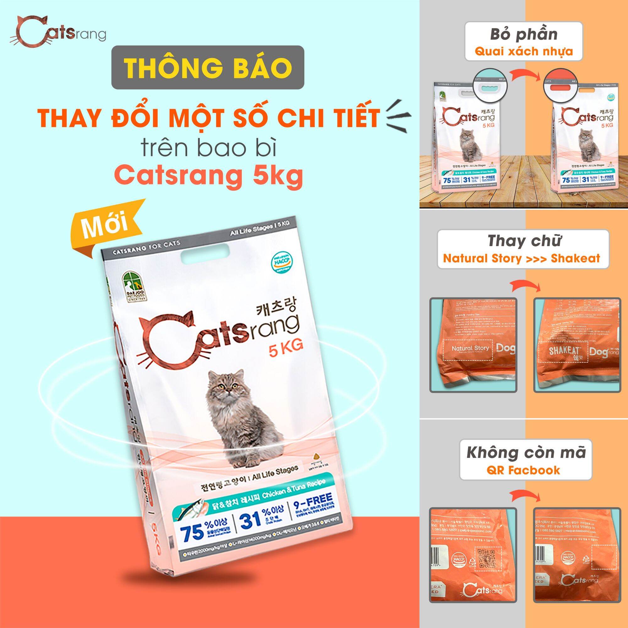 Hạt Catsrang, Thức ăn hạt khô cho mèo mọi lứa tuổi, Today's dinner, Catseye chiết