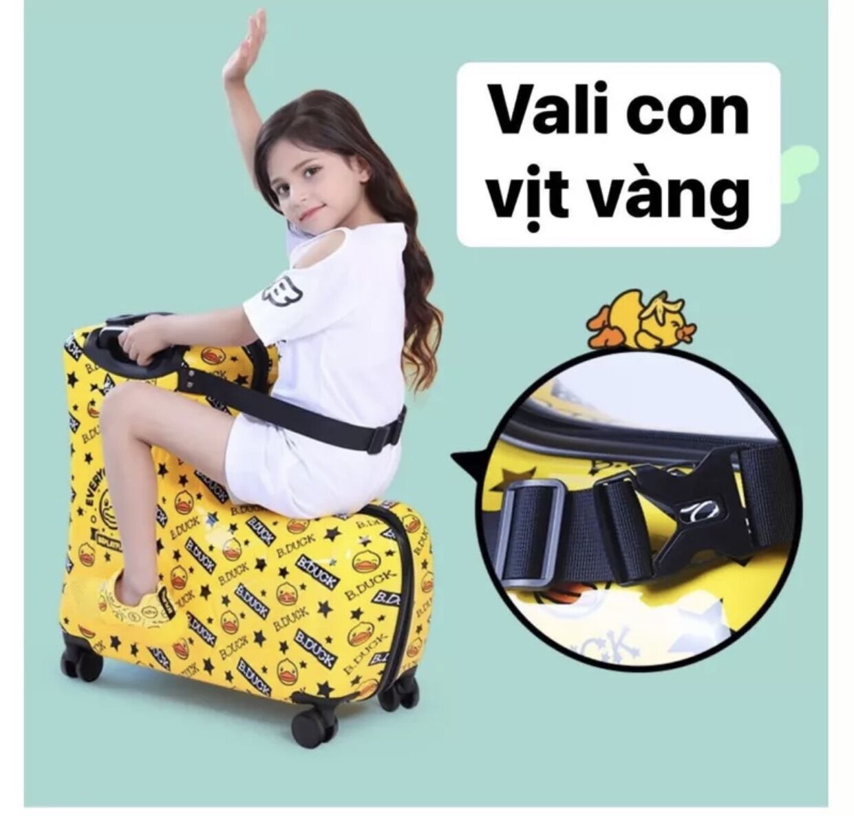 Vali con vịt vàng 24 inch