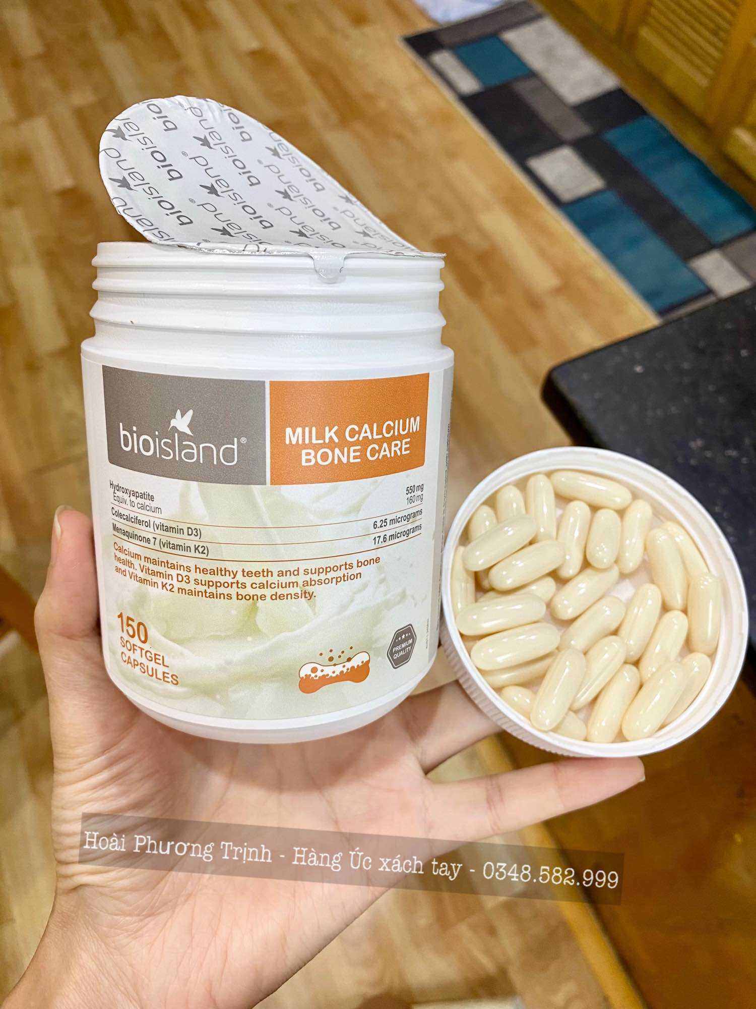 Canxi sữa hữu cơ Bioisland Milk Calcium cho người lớn