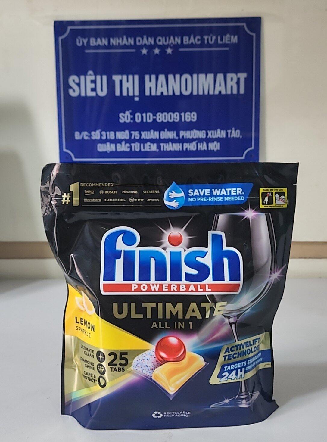 Viên Rửa Bát Finish Quantum Ultimate 60 Tabs, 72 viên Quantum Dishwasher Detergent Finish hoặc 25V finish Ultimate