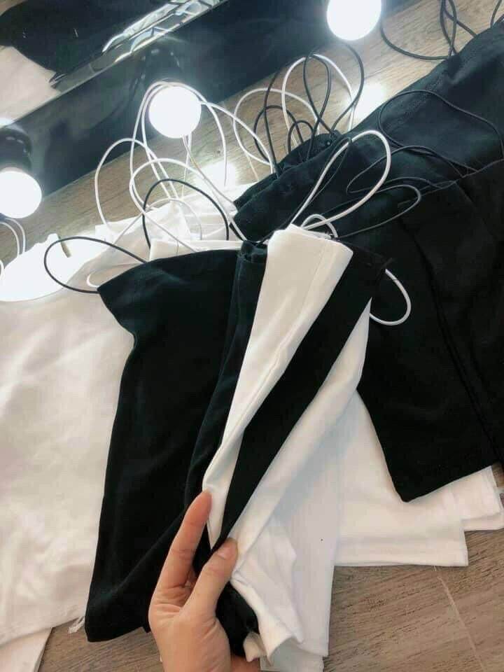 Áo 2 Dây Nữ Cotton Dáng Lửng Croptop MI180 (40-58KG)