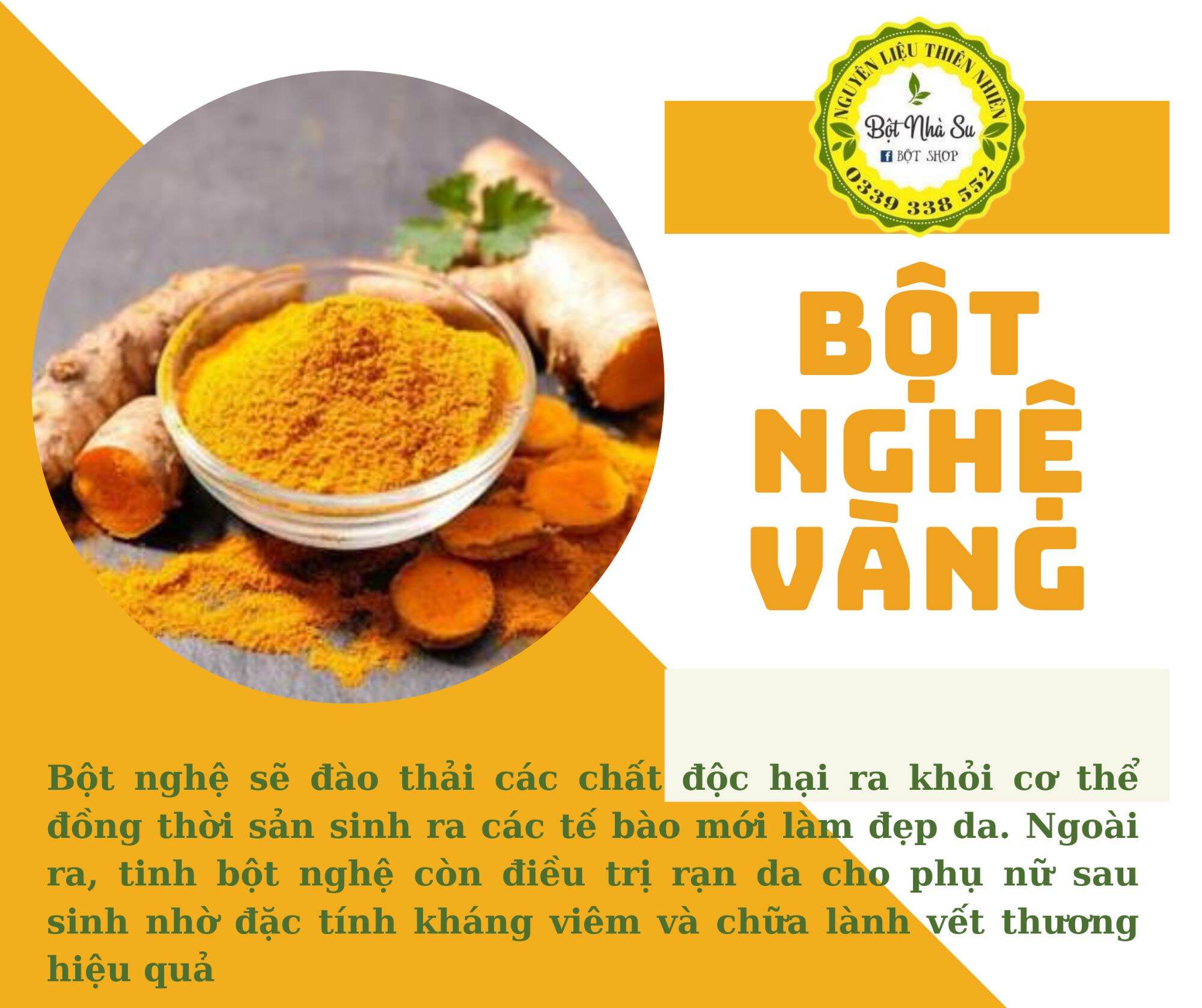 Bột Nghệ Vàng Tinh Chất Tự Nhiên Handmade