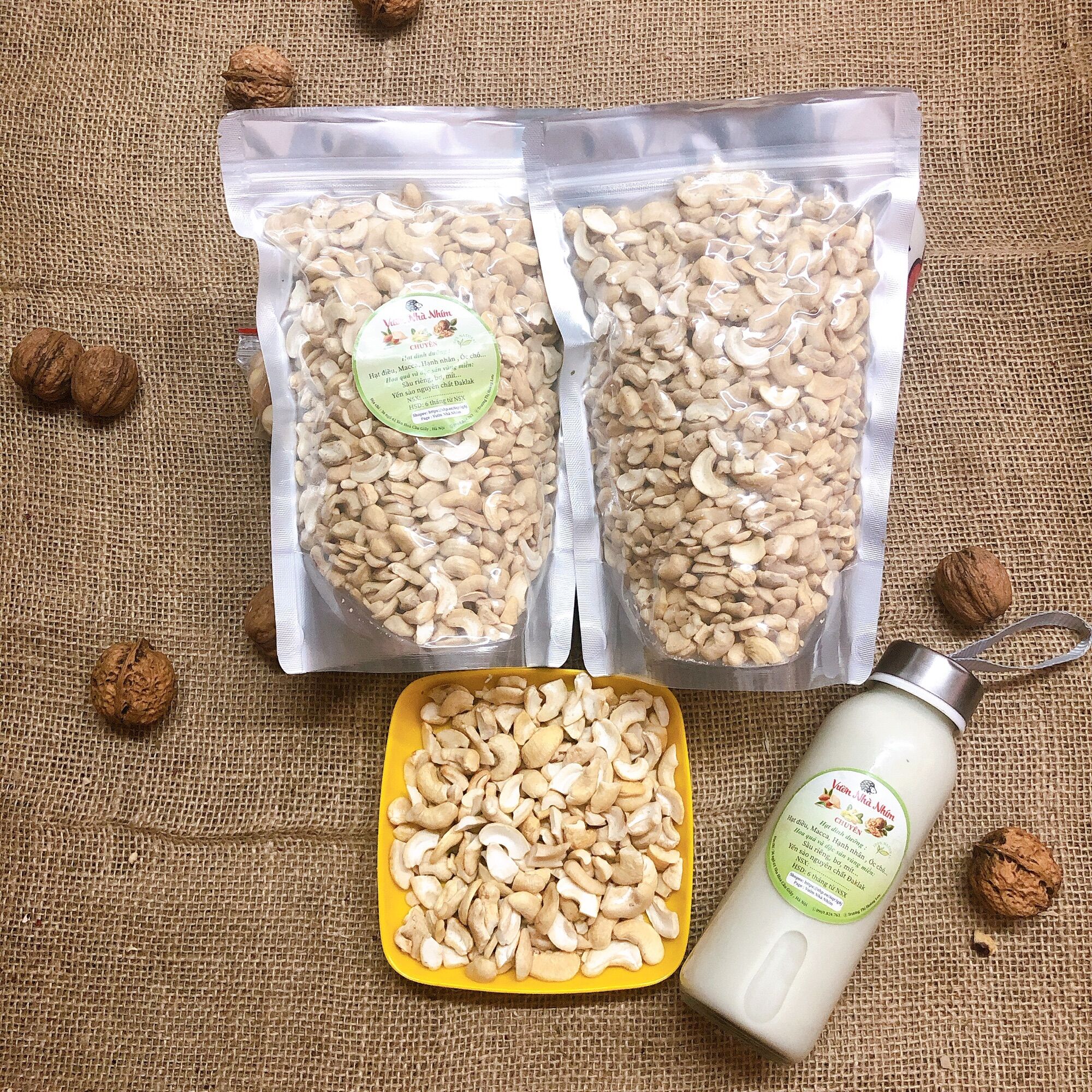 Hạt điều vỡ 3-4 sống làm sữa hạt