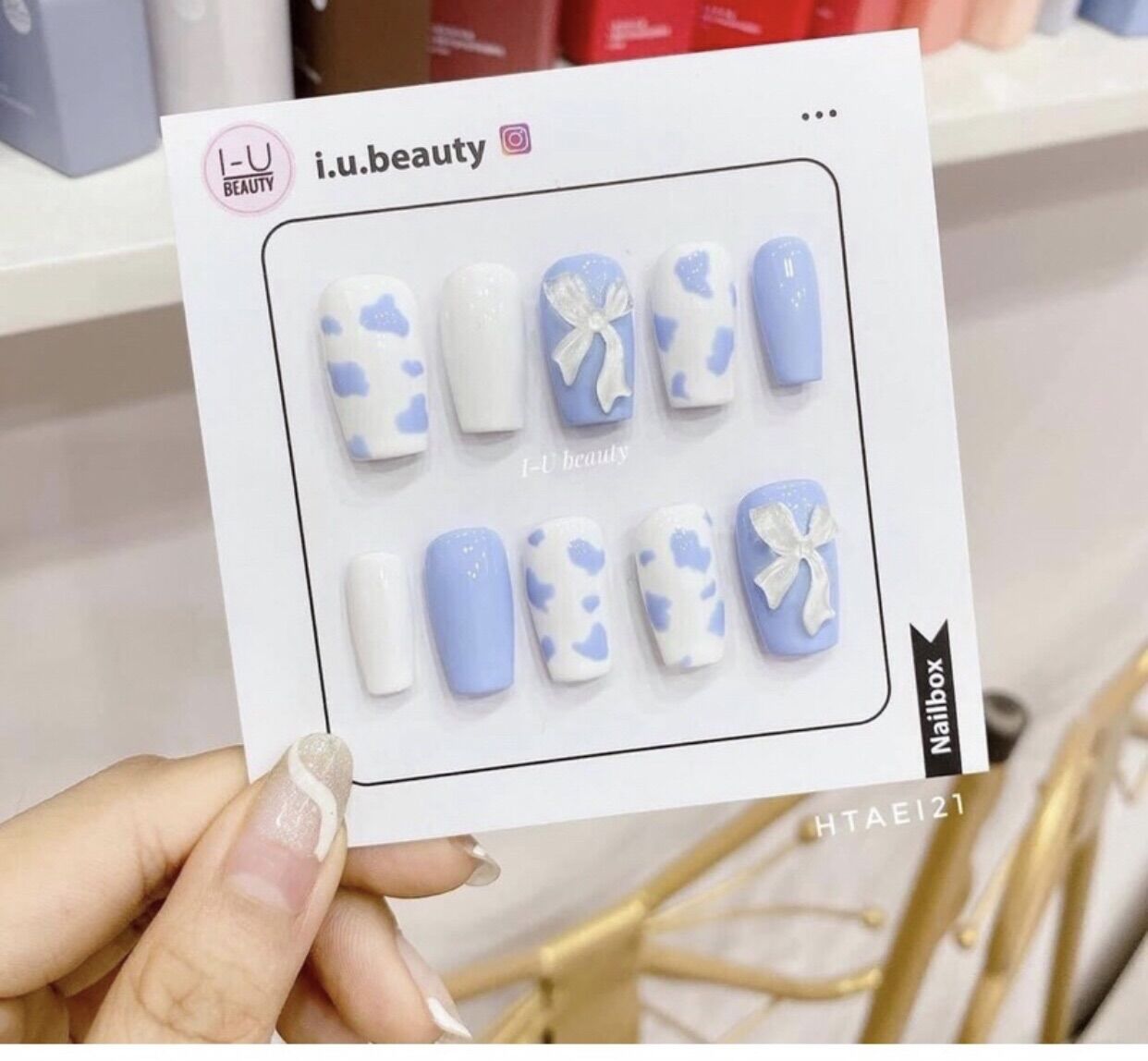 Nail box móng úp thiết kế kèm keo và dũa