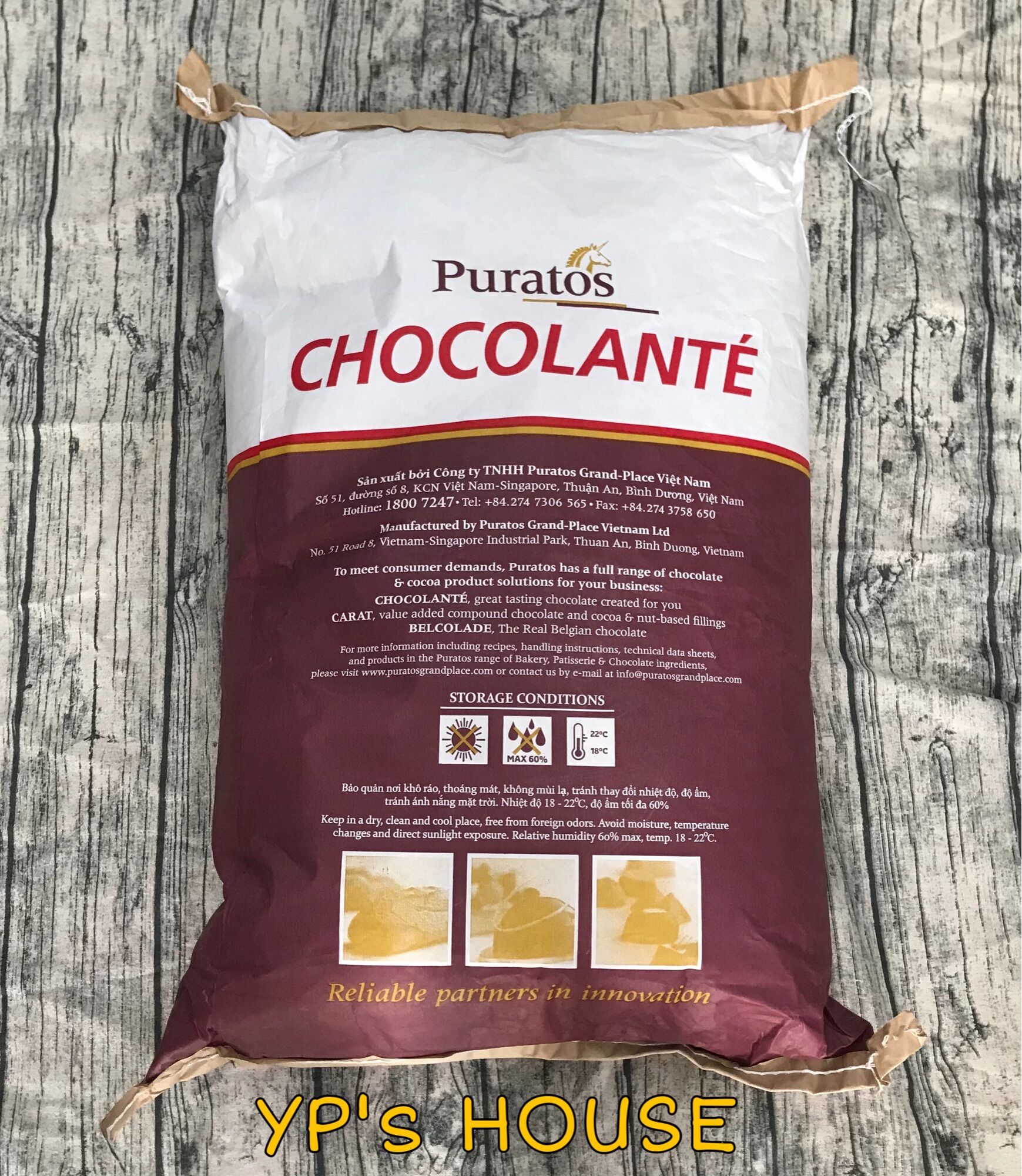 Bột socola nguyên chất Puratos chiết túi 100g