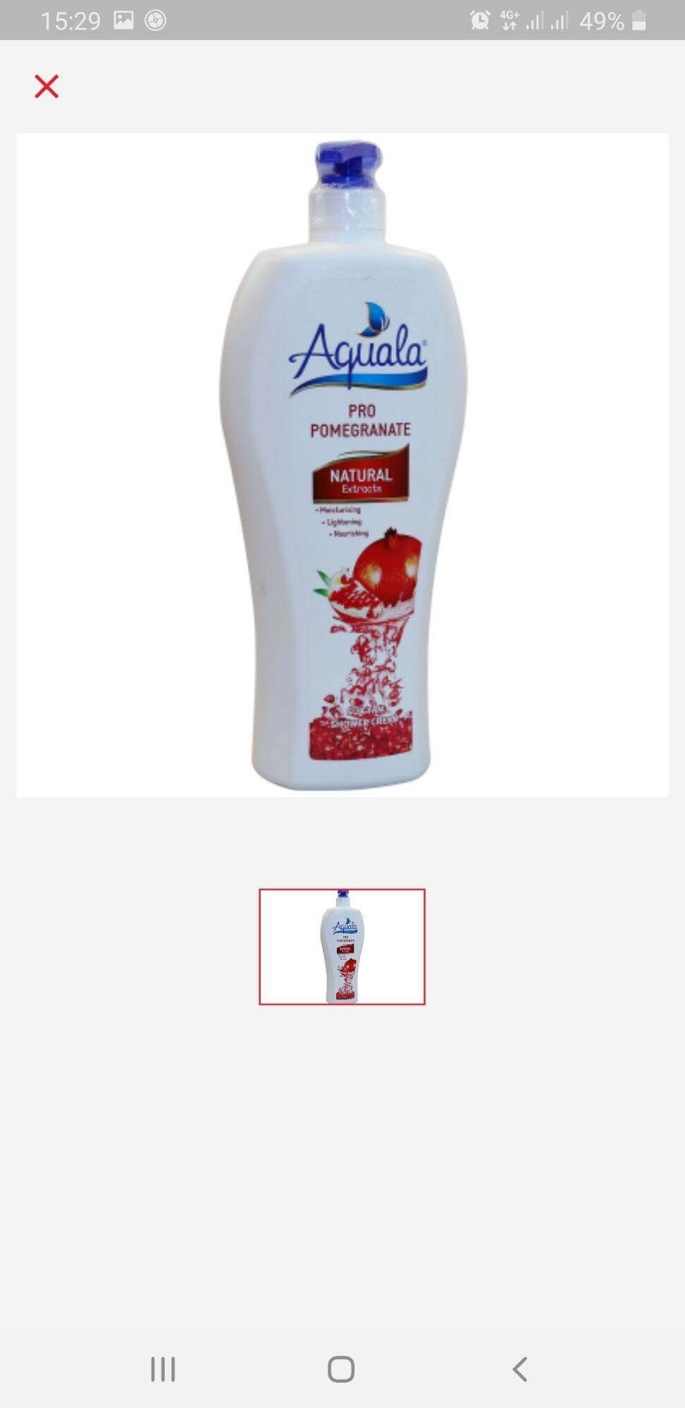 Sữa tắm aquala pro hạt lựu 1,2l