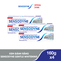 Bộ 4 Kem đánh răng SENSODYNE Gentle Whitening 160g giúp giảm ê buốt hiệu quả và làm trắng răng tự nhiên
