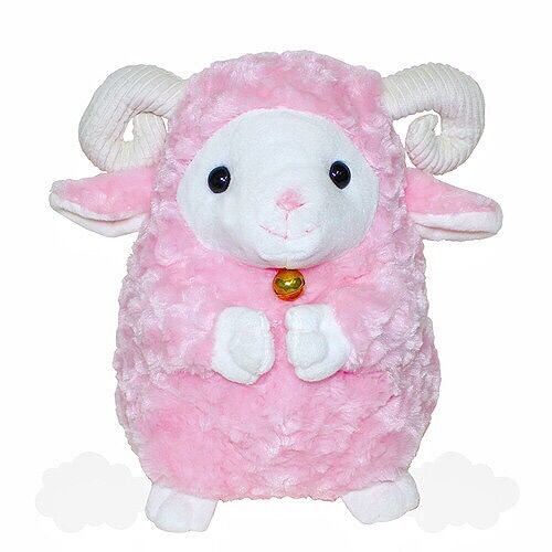 Gấu bông cừu hồng lông xù 25cm