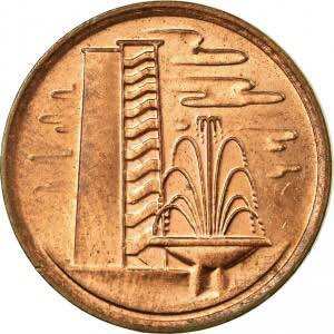 Đồng xu 1 cent của Singapore 1967-1984