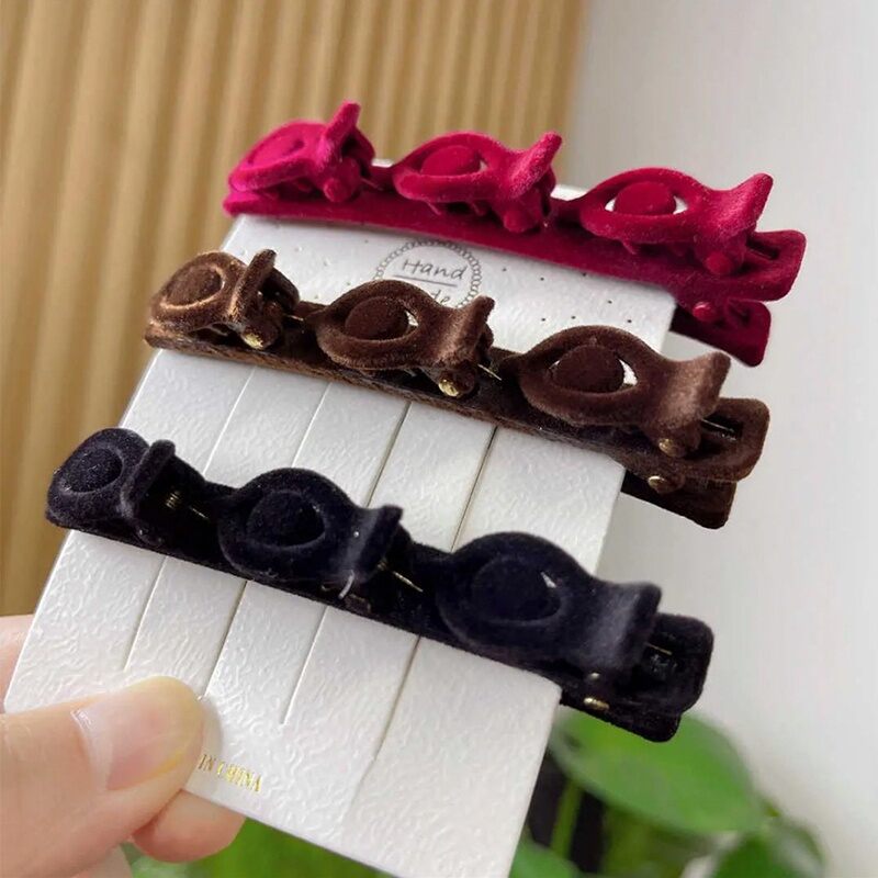 Kẹp tóc mái phối vải độc đáo cho nữ