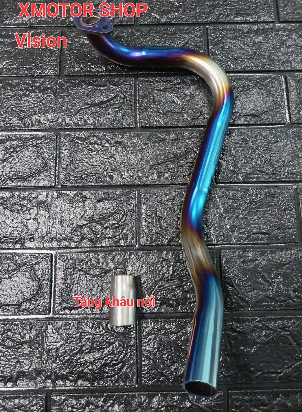 Ổ pô vision đời từ 2012 đến 2020 gắn pô zin và pô độ cổ inox 304 mạ titan