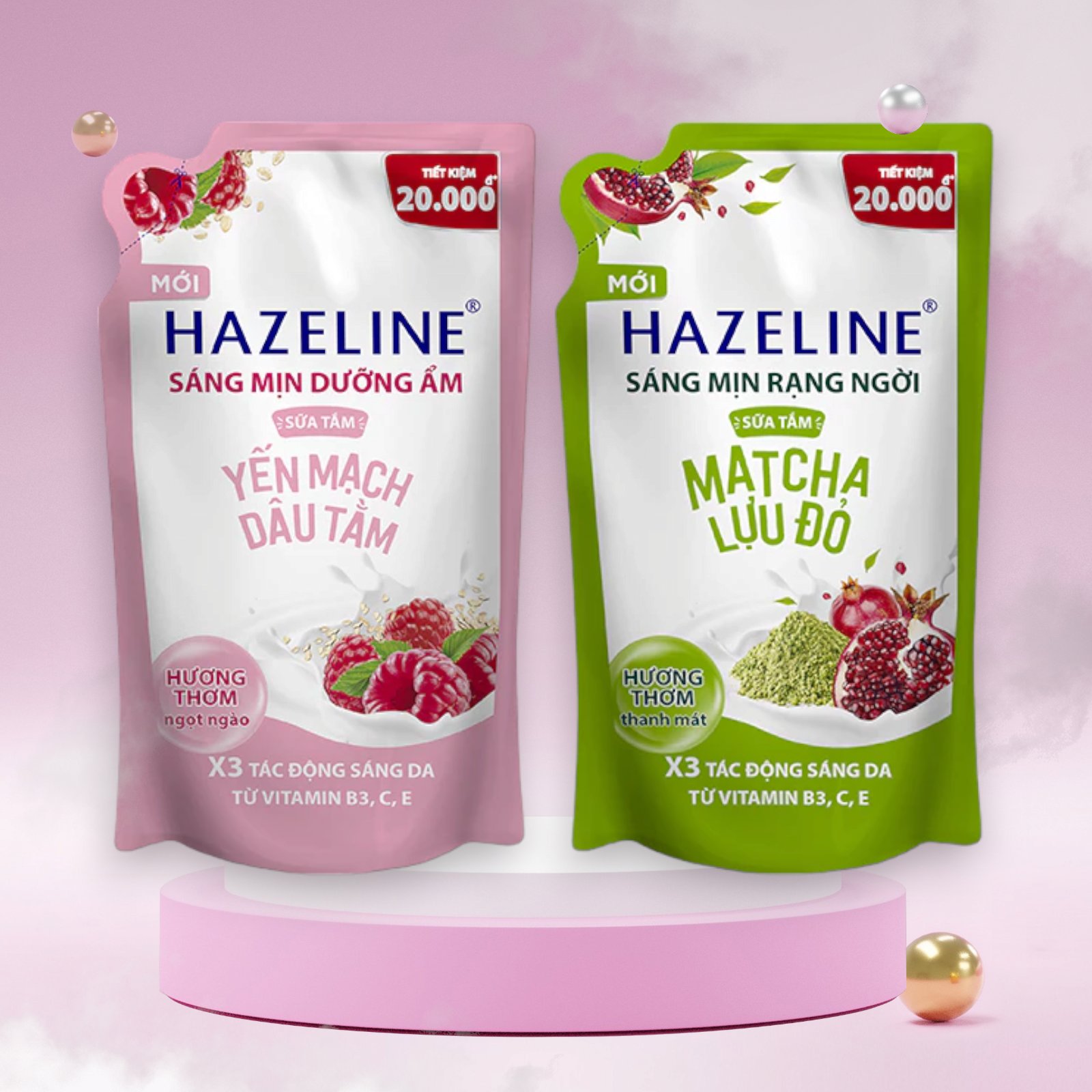 Sữa tắm dưỡng thể thiên nhiên trắng sáng da hazeline 1kg