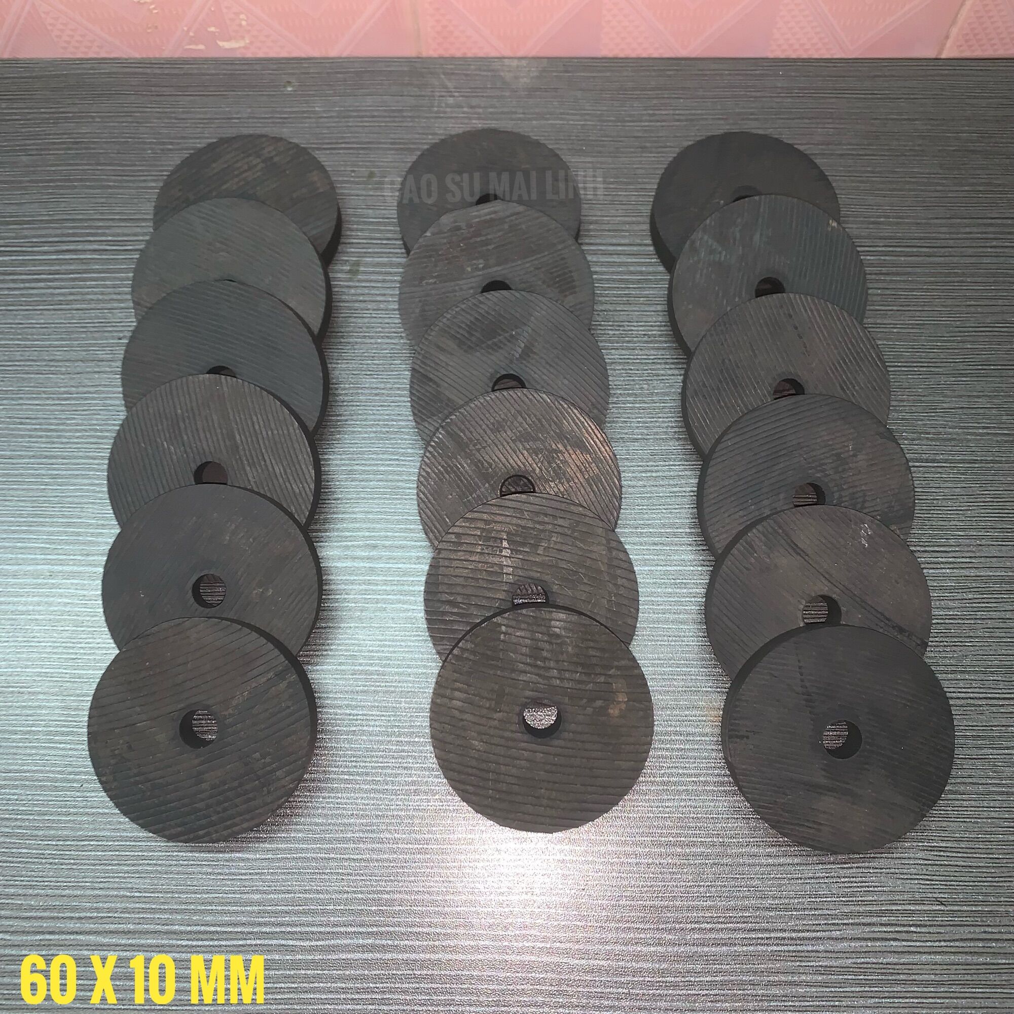 10 long đền cao su phi 60 dày 10 (6cmx1cm)