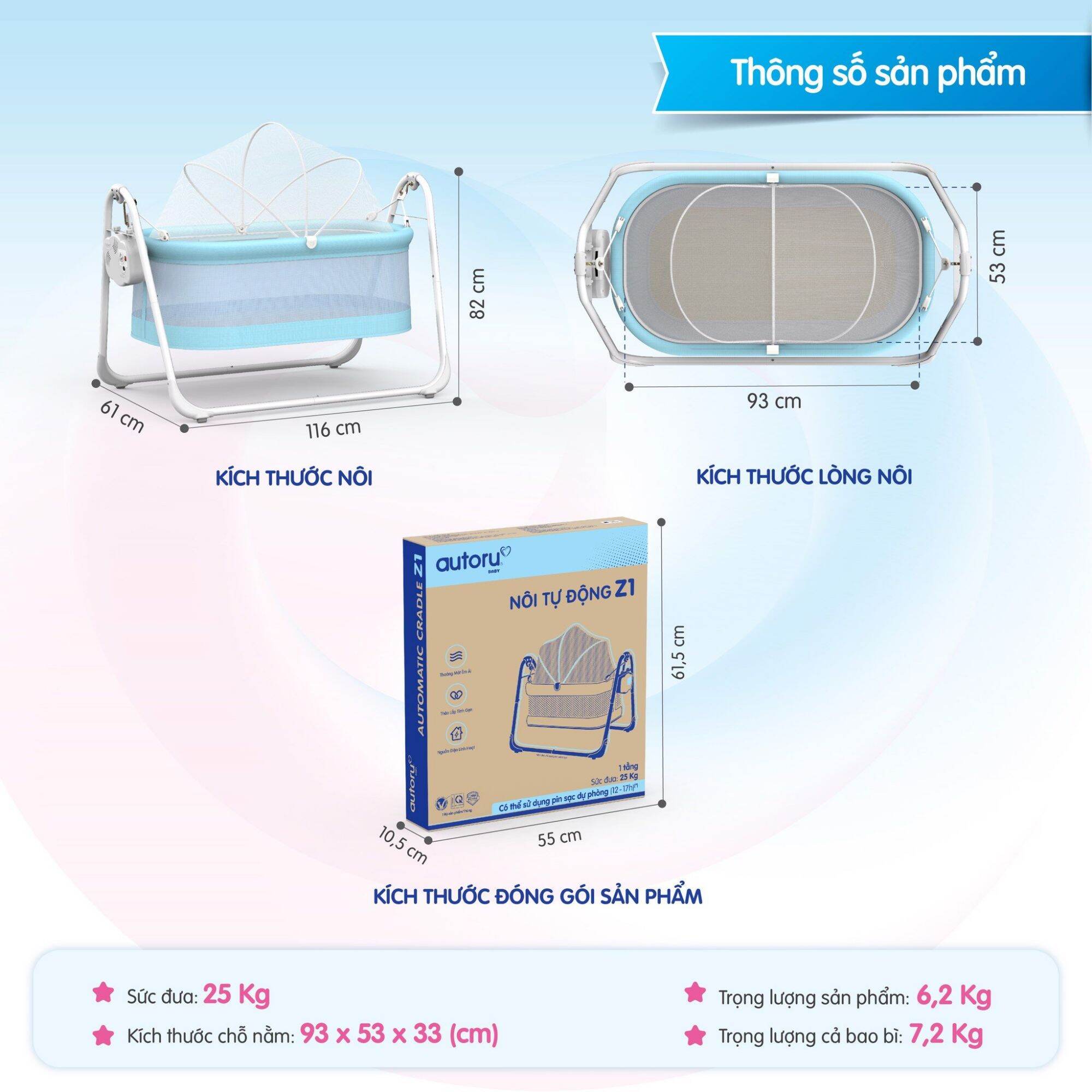 Nôi Điện Tự Động Autoru