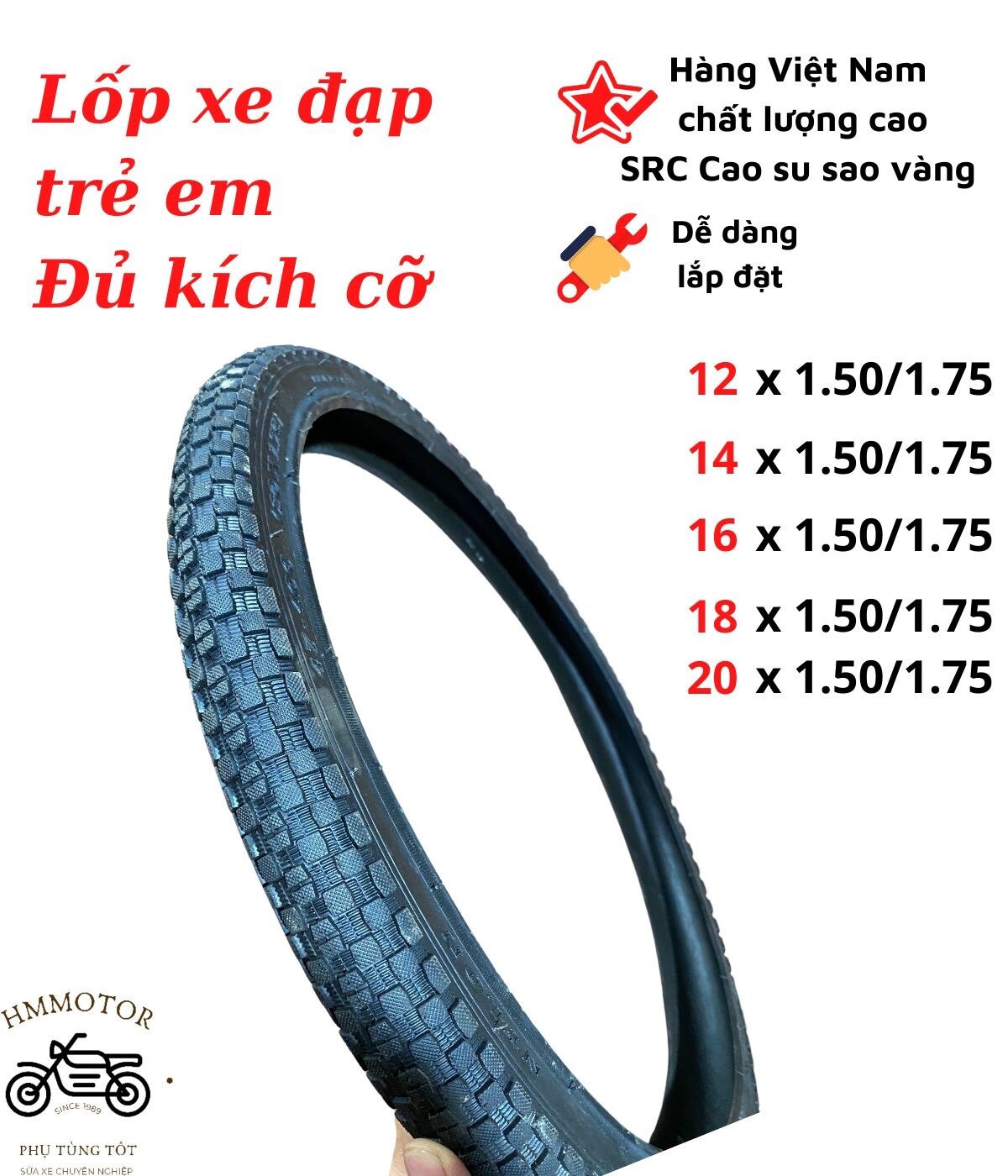 Lốp Xe Đạp Trẻ Em Đủ Kích Cỡ