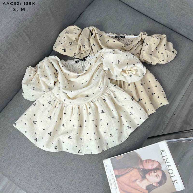ÁO KIỂU PEPLUM HOA NHÍ CÚP BÍ CH5