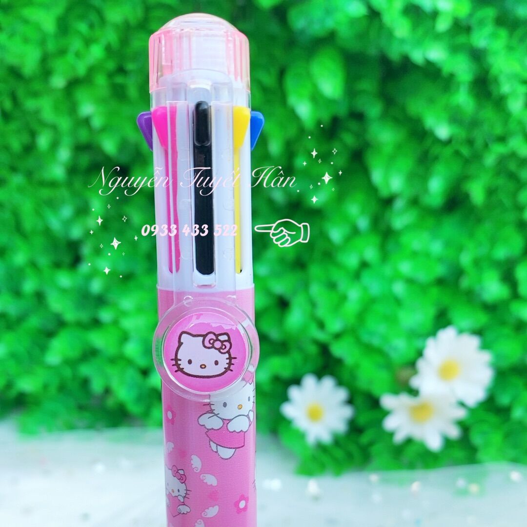Bút bi 8 màu mực HELLO KITTY PR