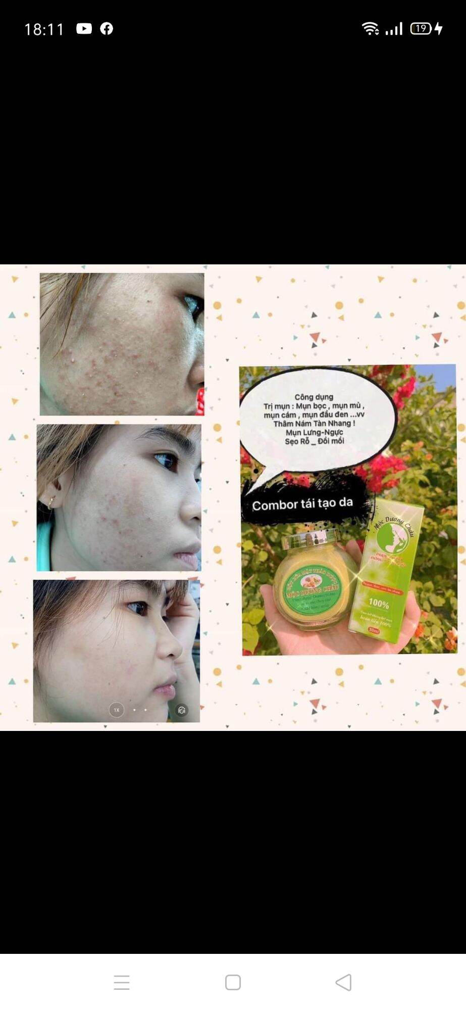 Combo bột rửa mặt + tái tạo Mộc Dương Châu