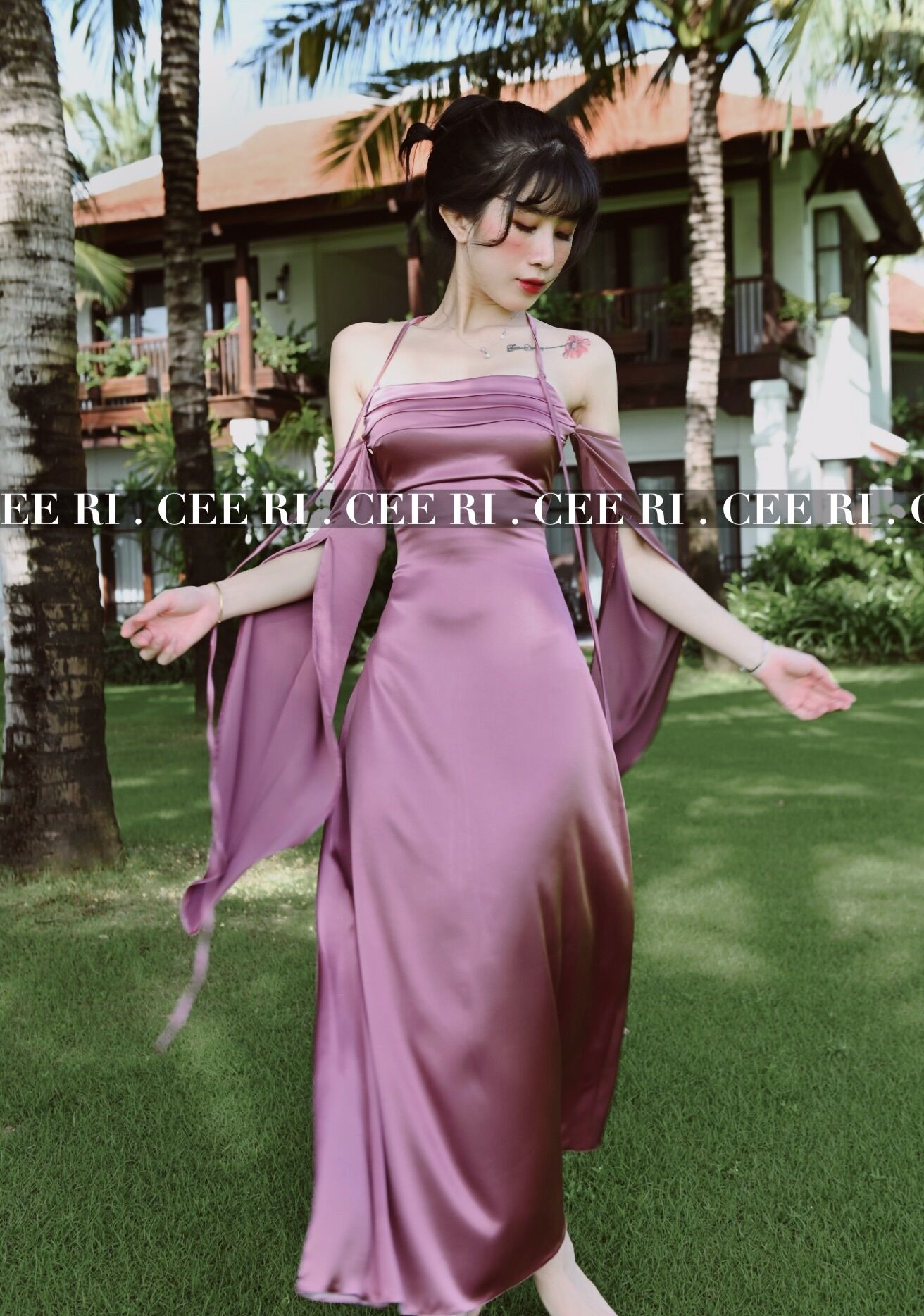 ( ẢNH THẬT - CHÍNH CHỦ CEE RI ) Váy lụa thiết kế cao cấp by Ceeri