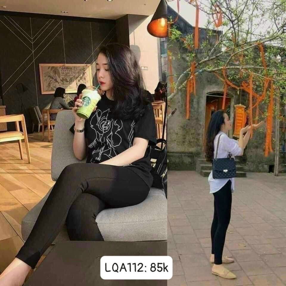 Quần legging dài thun porip sịn  sò