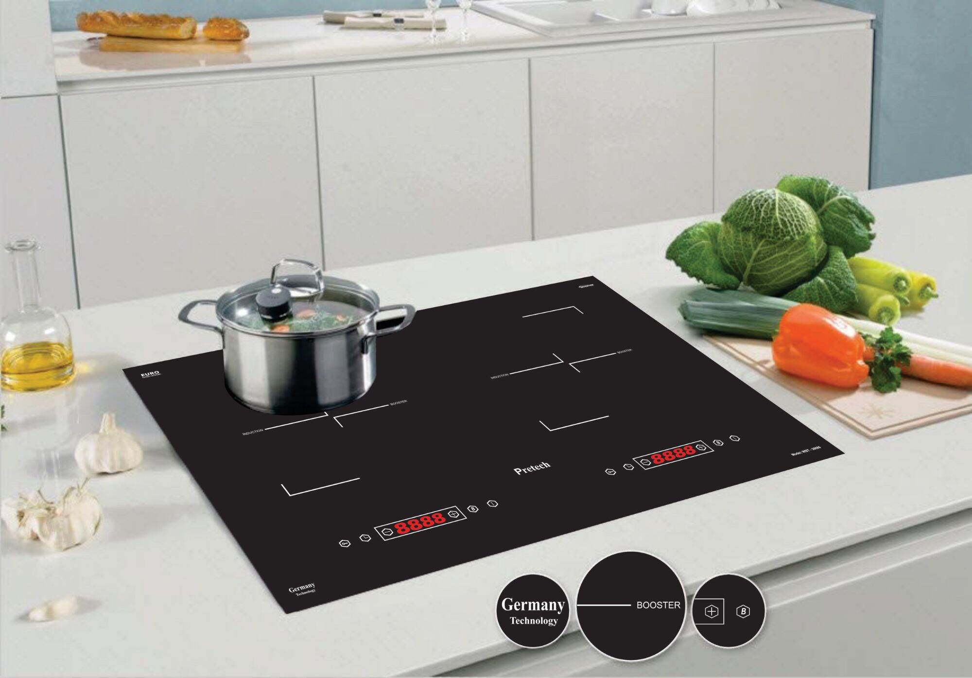 bếp từ đôi cao cấp pretech MODEL WBT 38686. 