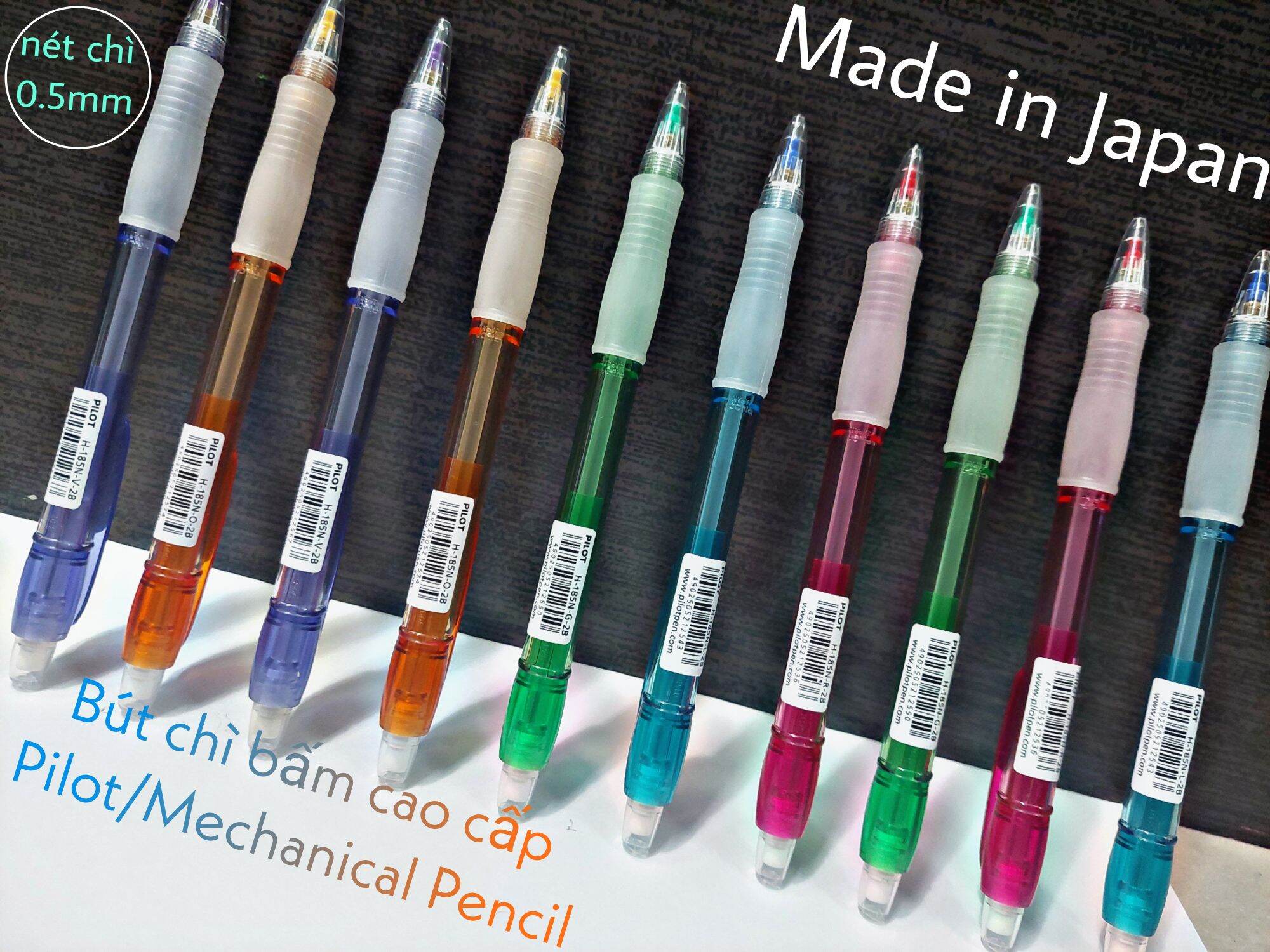 Bút chì bấm cao cấp pilot h-185-2b . made in japan