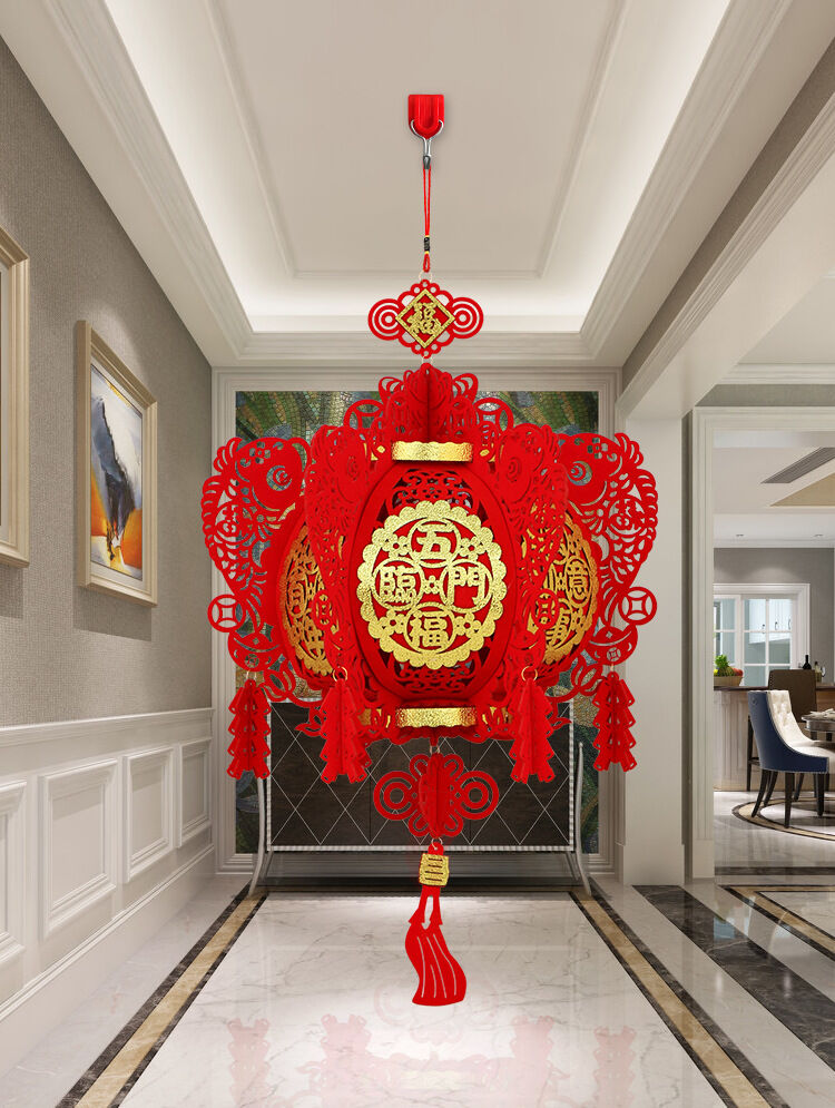 Lồng đèn cung đăng vải nỉ phủ nhung cao cấp