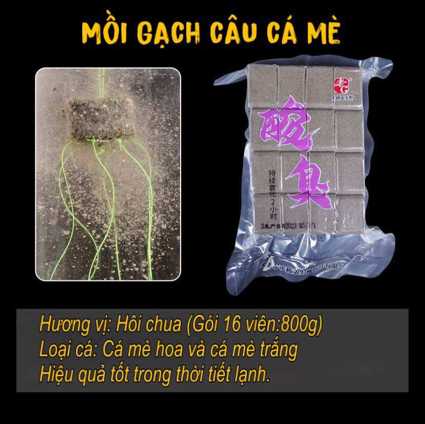 Mồi gạch câu cá mè