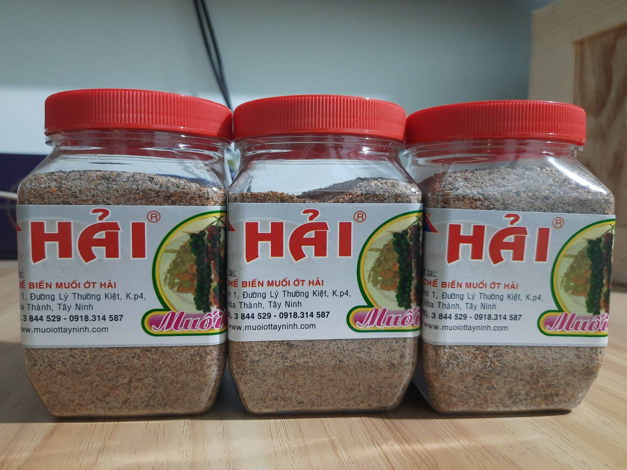 Muối tiêu đen (muối Hải Tây Ninh) cay ngon hộp 250g