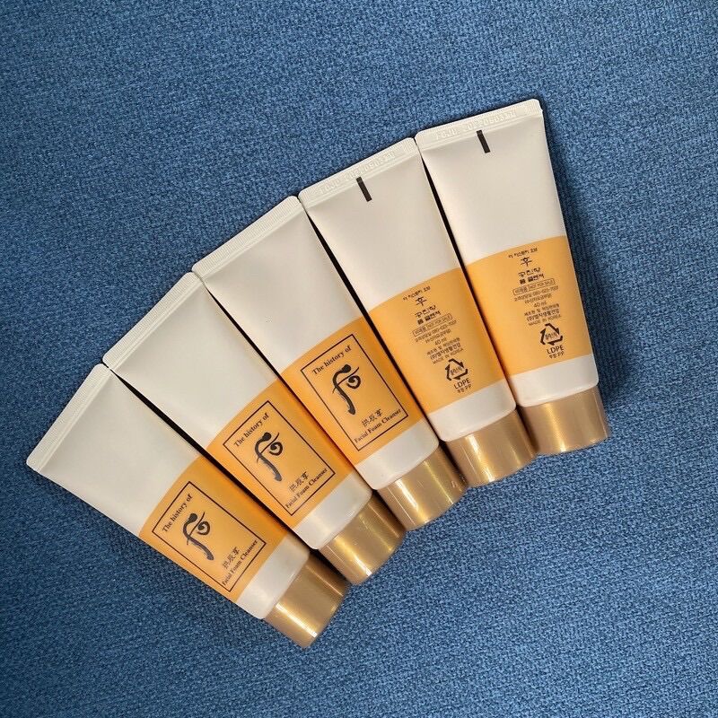 Sữa rửa mặt Whoo vàng 40ml chứa nhân sâm