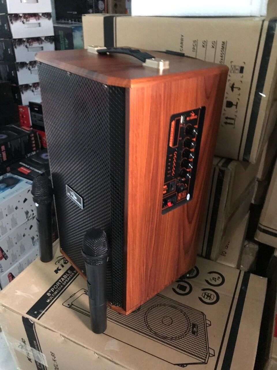 Loa keo karaoke k88 tặng 2 mic UHF