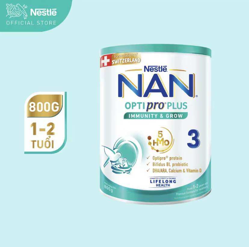 Sữa bột Nan Optipro PLUS 3 - Hộp 800g