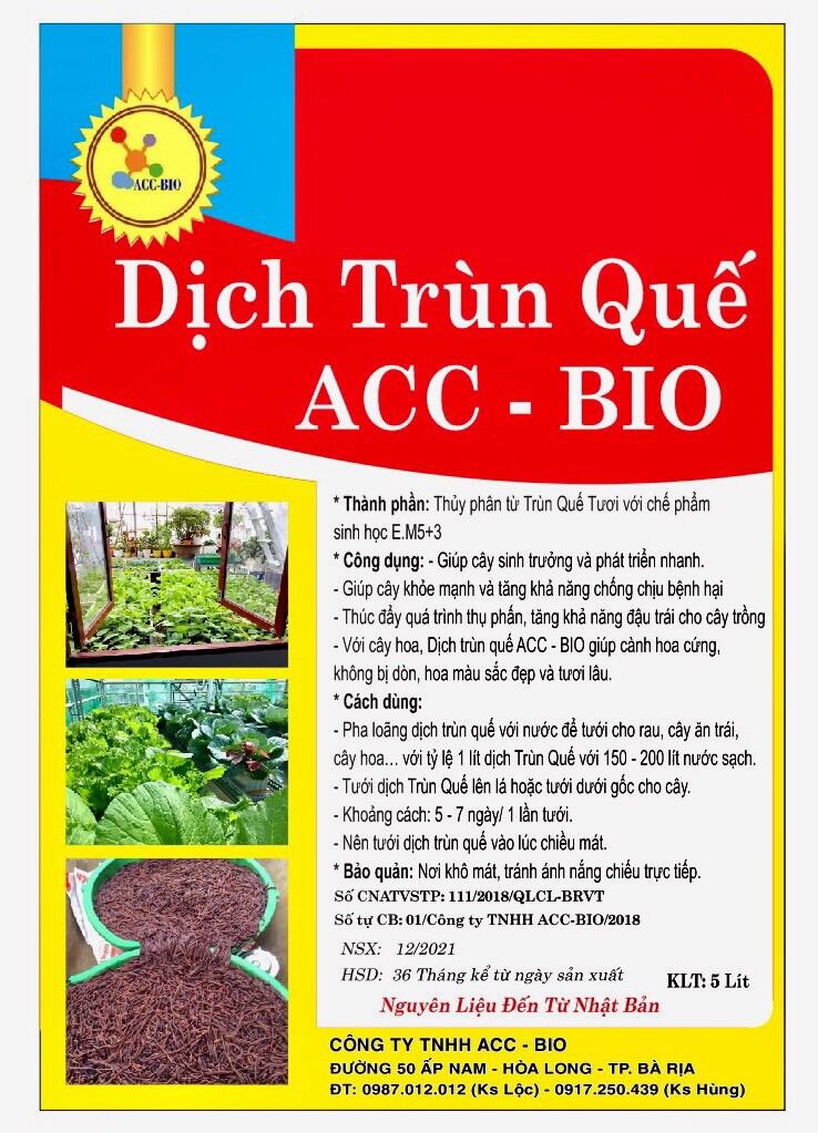 Dịch Trùn Quế
