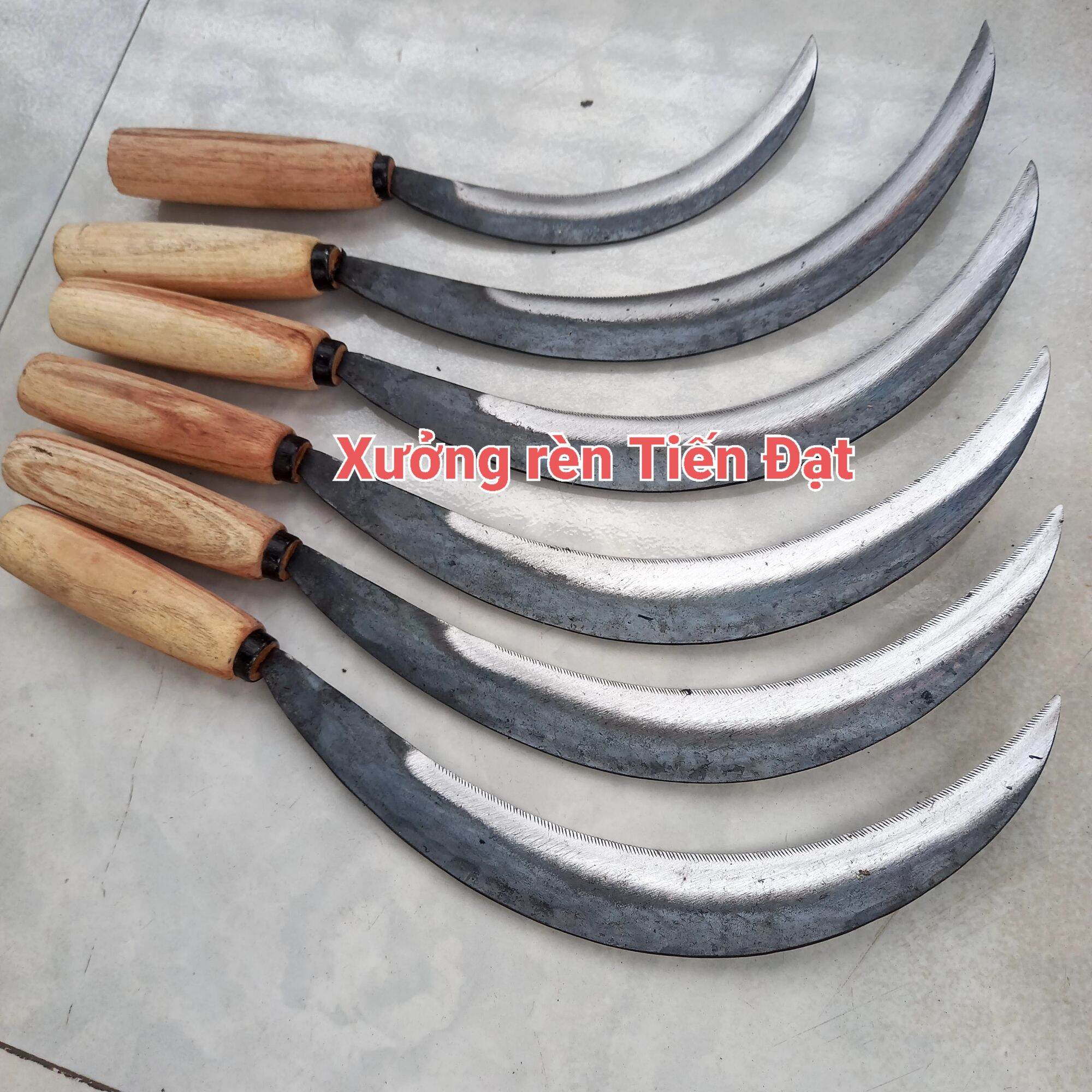 Liềm cắt cỏ gặt lúa cắt rau có răng chấu rèn thủ công sắc bén