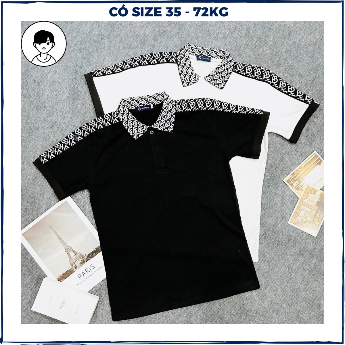 Áo thun nam có cổ, áo polo nam vải cotton nhập khẩu không xù lông form dáng chuần
