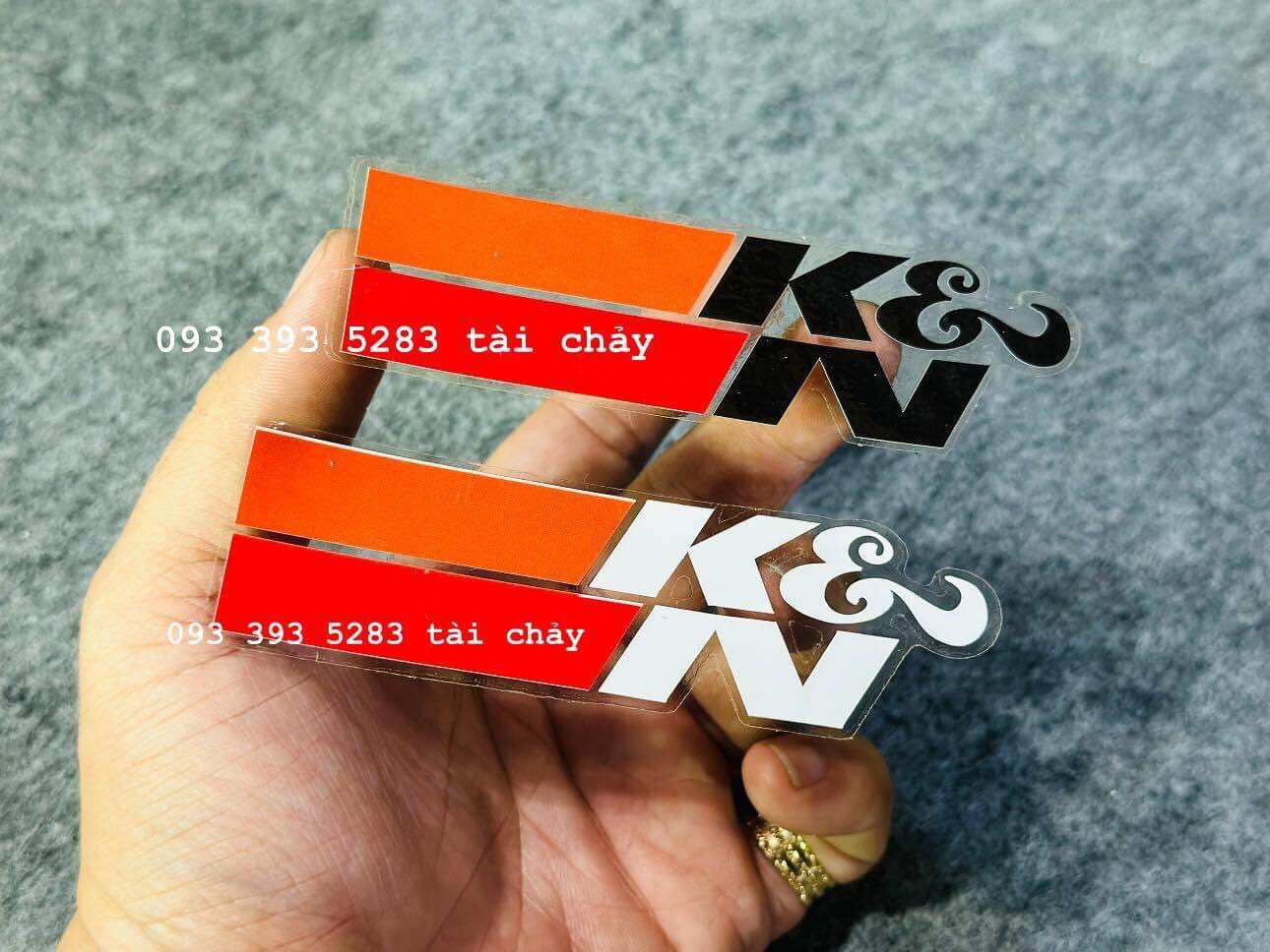 [ 1 MIẾNG ] TEM STICKER K&N TRONG SUỐT DÁN ĐƯỢC NHIỀU VI TRÍ