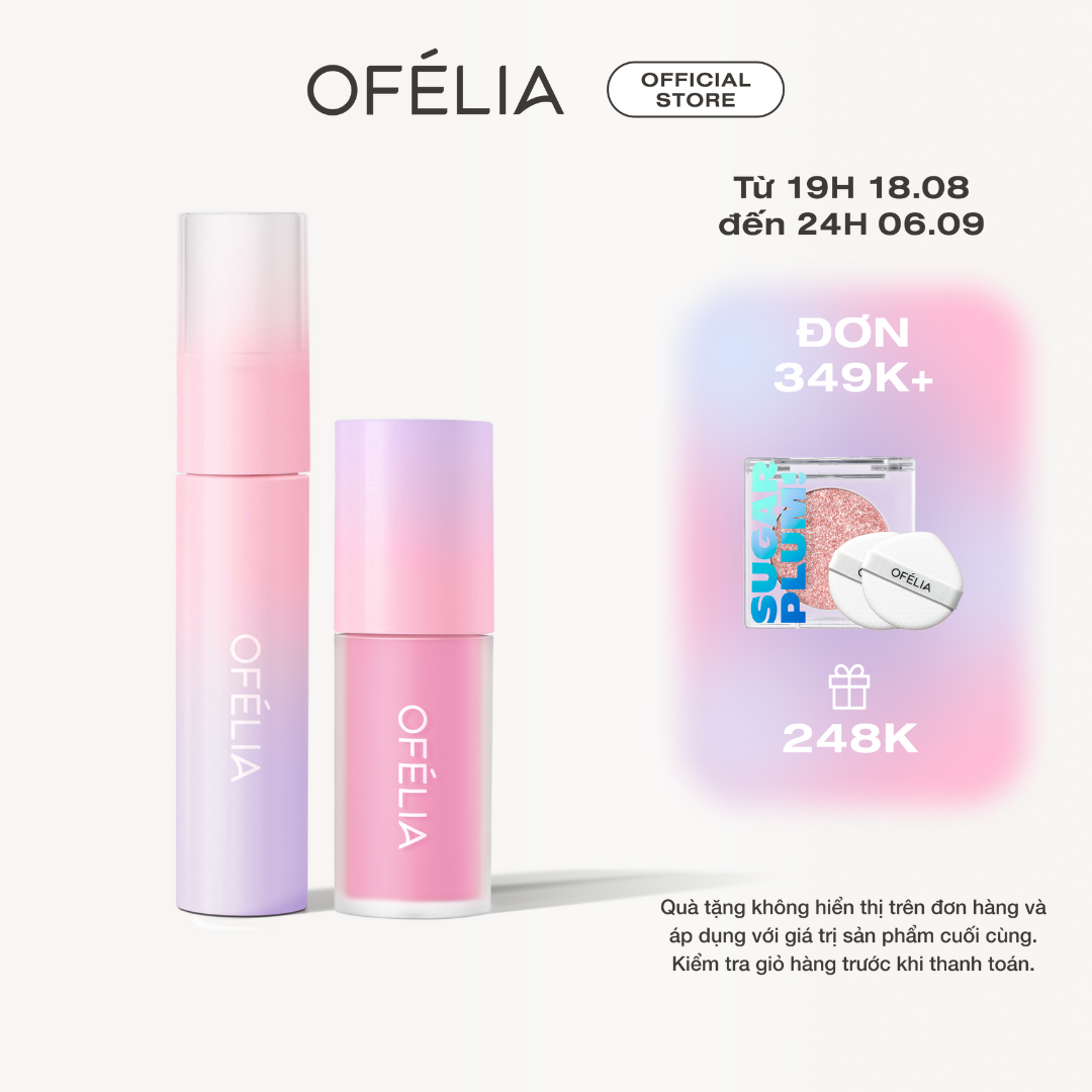 Combo son và má hồng ofélia - lolli glow tint + lolli liquid blush