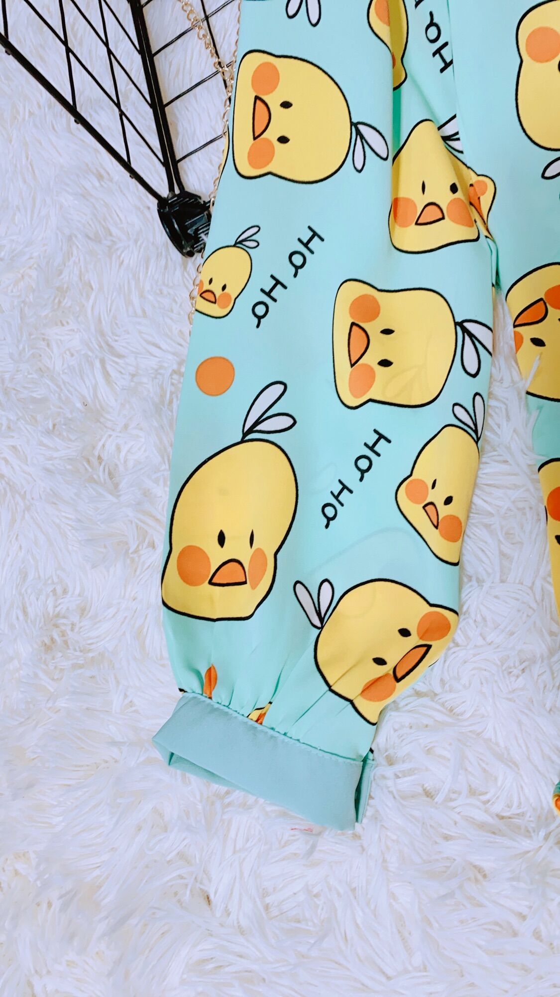 Bộ Lụa Mango Pyjama Vịt Ú Tay Dài Quần Dài dưới 58kg