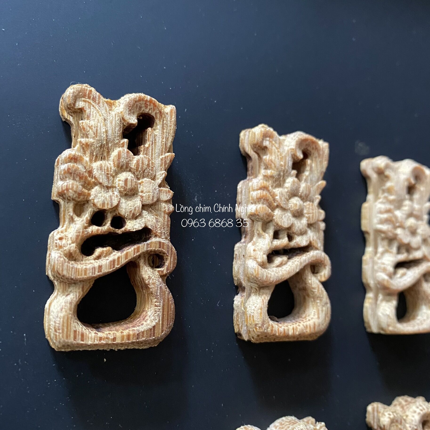 Bệ cầu cóng tre lồng chòe than/lửa chạm bình hoa - phụ kiện lồng chim đẹp
