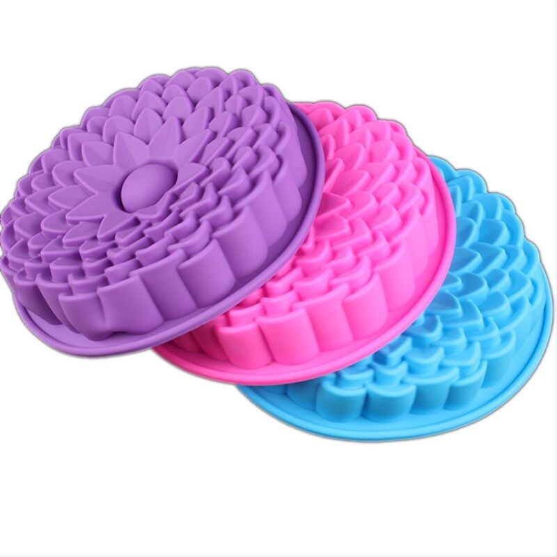 Khuôn silicon hoa Hướng dương size to 20 cm, giao màu ngẫu nhiên dày dặn( 1 khuôn)