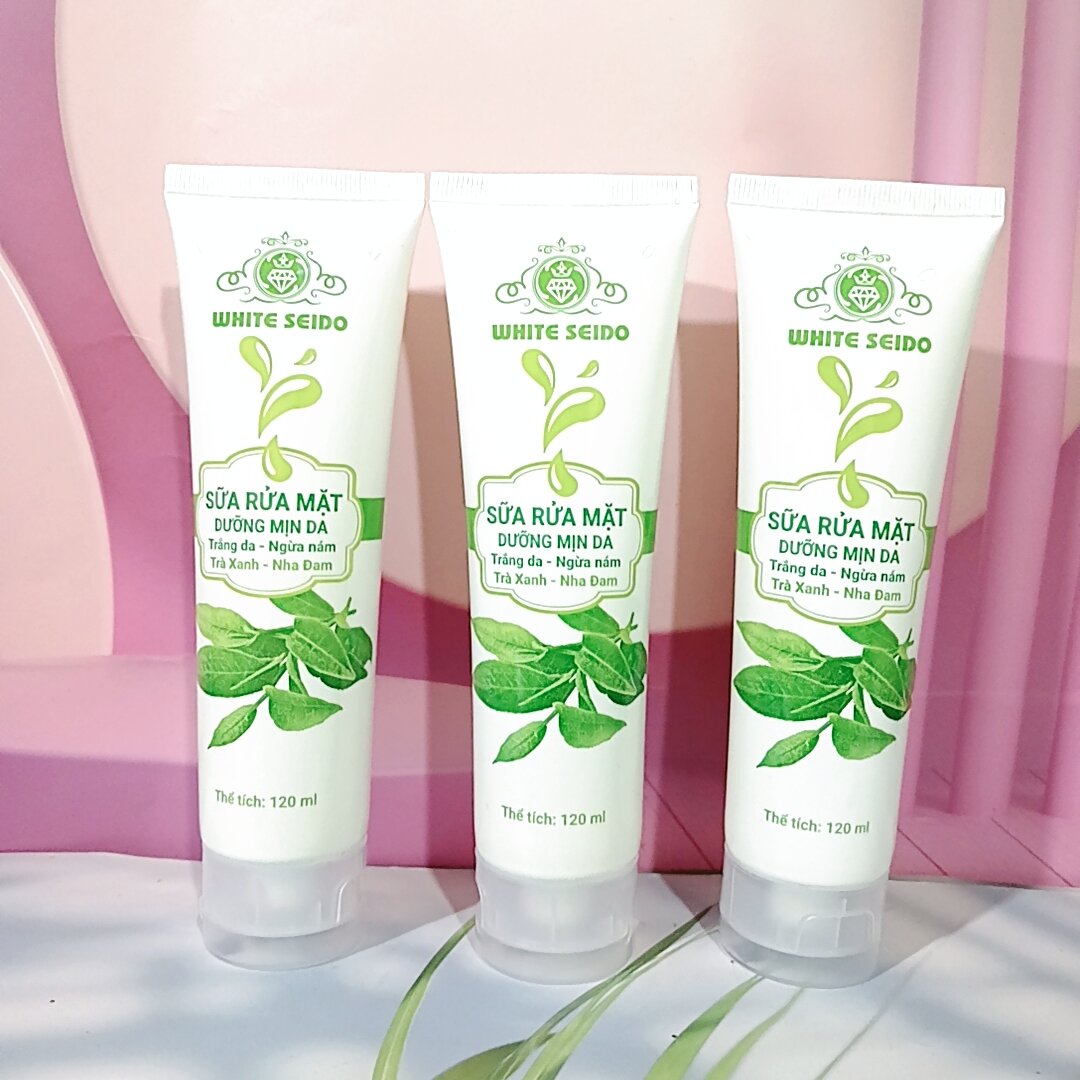 Sữa rửa mặt ngừa mụn thâm, giảm nhờn White Seido 120ml