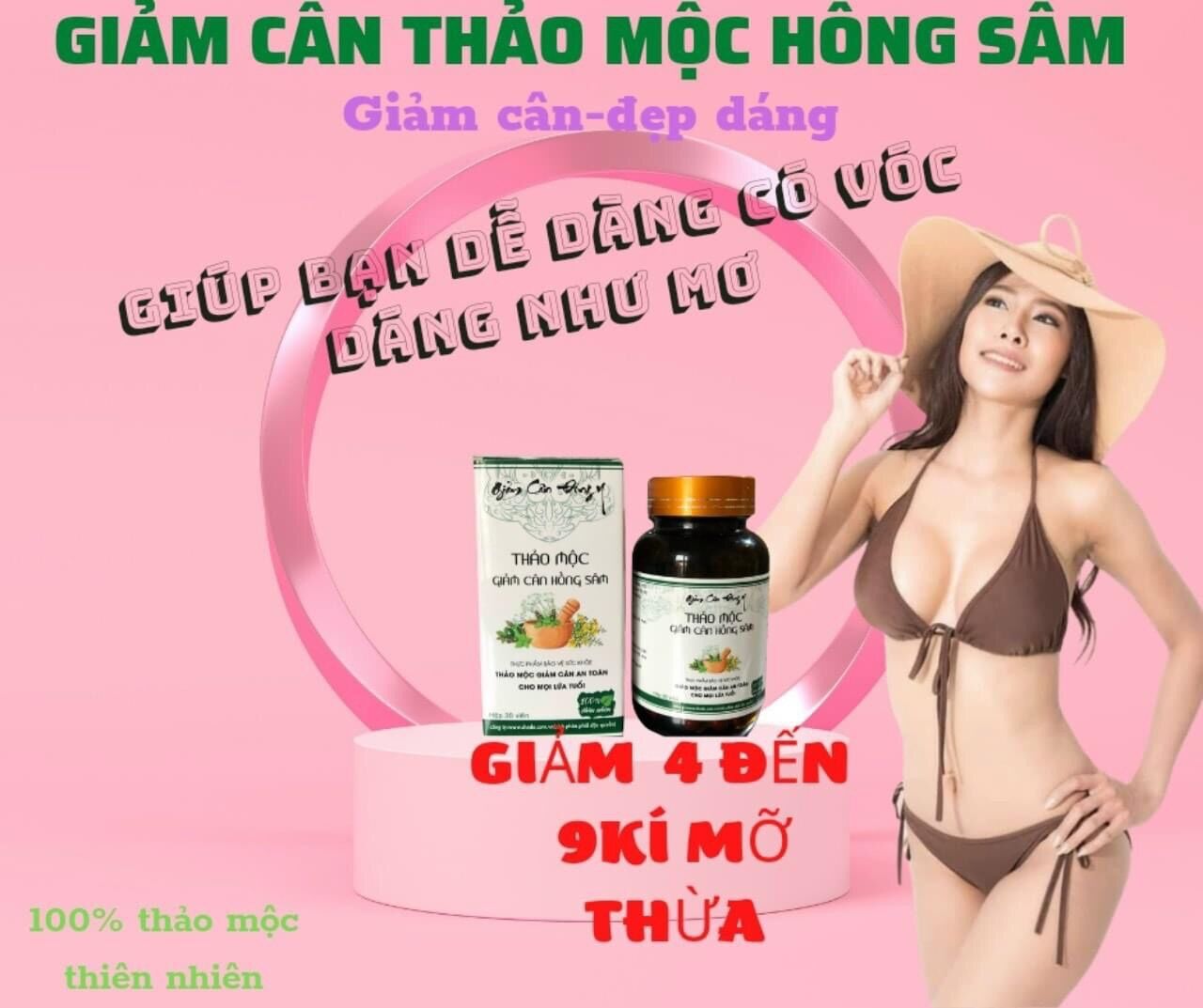 [HCM] viên uống giảm cân thảo mộc hồng sâm saffron hủy mỡ