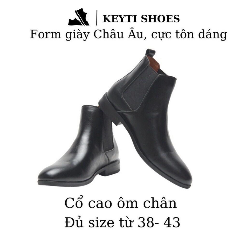 Giày boots nam Chelsea Boots Classic đế khâu ( đặt lùi 1 size)