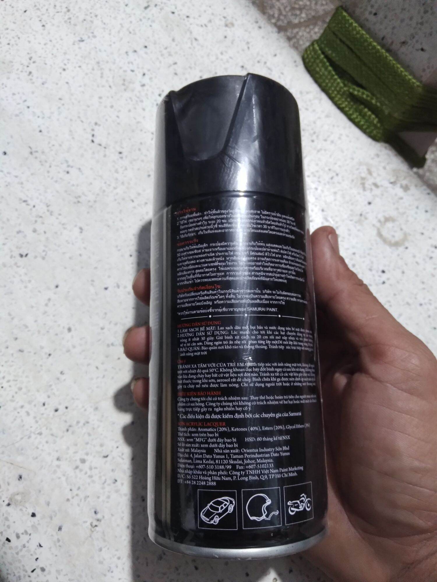 Sơn Samurai  H2  sơn chịu nhiệt màu đen mờ 300ml