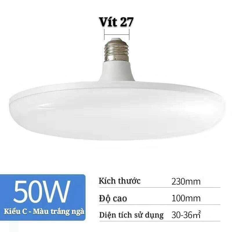 ĐÈN LED ĐĨA BAY ĐUI XOÁY 50W