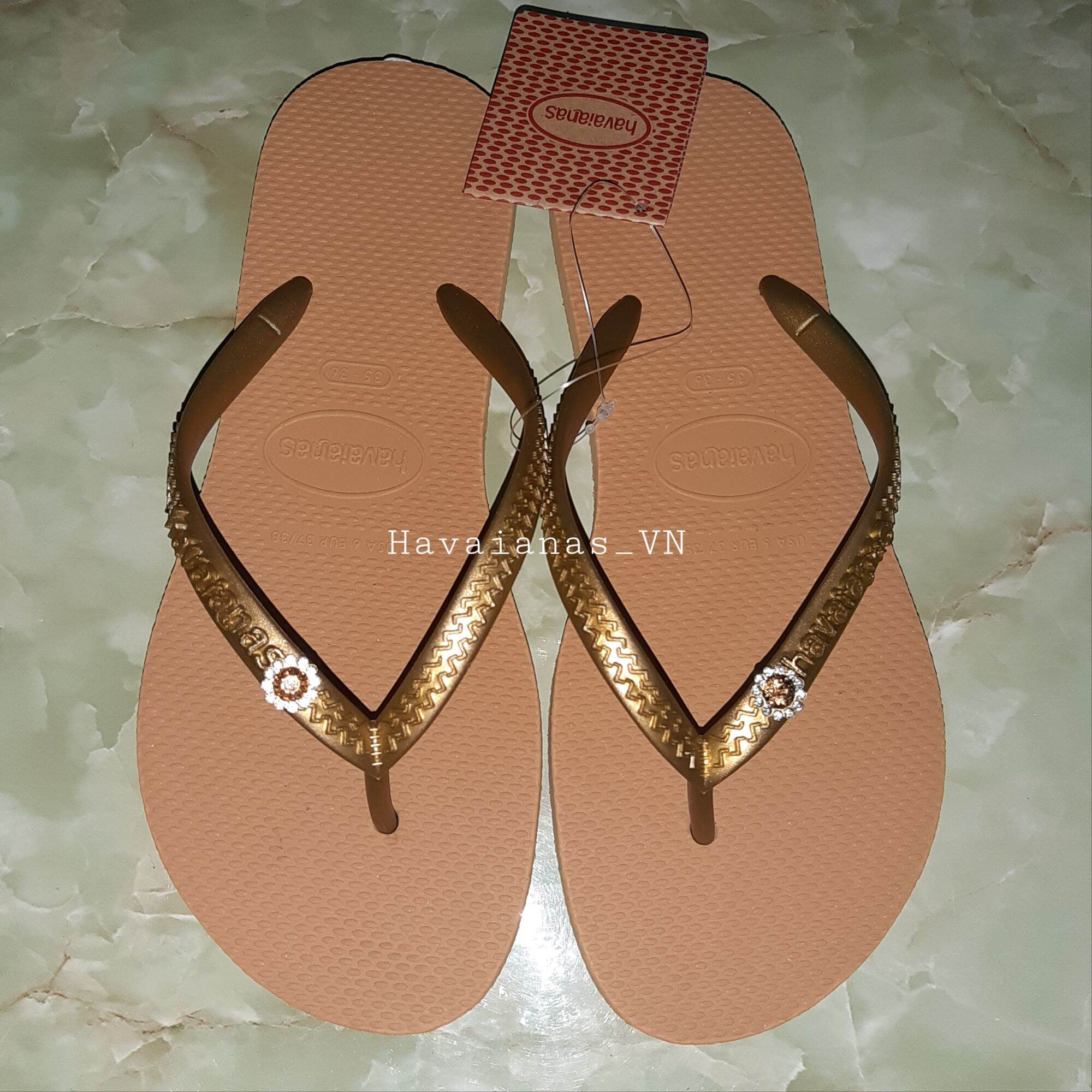 🔥freeship🔥havaianas - dép nữ slim charm đá