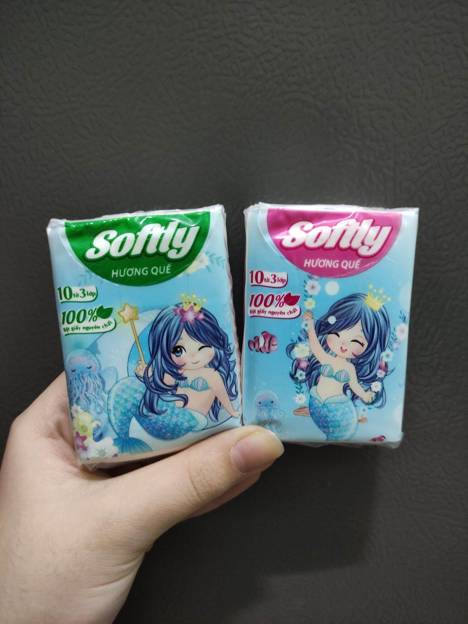 Khăn giấy bỏ túi Softly hương quế